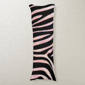 ゼブラブラック&ピンクプリント ボディピロー (正面縦)