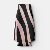 ゼブラブラック&ピンクプリント ボトルクーラー (正面)