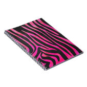 ゼブラブラック&ホットピンクプリント ノートブック (右側)