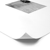 ゼブラブラック&ホワイトプリントポスター ポスター (角)