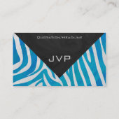 ゼブラブルーとホワイトとモノグラム 名刺 (裏面)