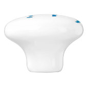 ゼブラブルーとホワイトシルエット セラミックノブ (側面)