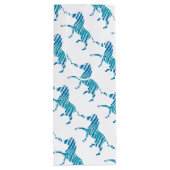 ゼブラブルーとホワイトシルエット ワインギフトバッグ (裏面)