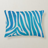 ゼブラブルーアンドホワイトプリント アクセントクッション (正面)