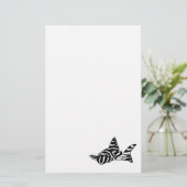 ゼブラプリコストミープリコフィッシュ固定 便箋 (スタンド正面)