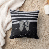 ゼブラプリントとグリッターダブル顔 クッション (ブランケット)