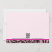 ゼブラプリントアイスクリームパーティの招待状 招待状 (裏面)