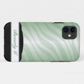 ゼブラプリントグリーンカスタムフュージョンiPhone 5ケース Case-Mate iPhoneケース (裏面(横))