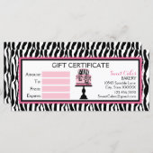 ゼブラプリントケーキベーカリーギフト券 (正面/裏面)