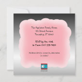 ゼブラプリントティーポットティーパーティー誕生日招待状 招待状 (裏面)