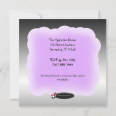 ゼブラプリントティーポット茶パーティの招待状 招待状 (裏面)