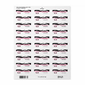 ゼブラプリントプリント&ピンクレトロサングラス ラベル (フルシート)