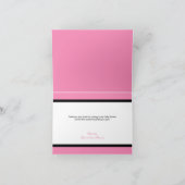 ゼブラプリントベビーボトルピンクサンキューカード サンキューカード (内部)