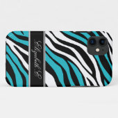 ゼブラプリントミックスターコイズiPhone 5ケース Case-Mate iPhoneケース (裏面(横))
