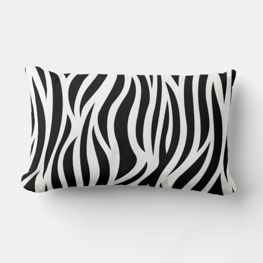 ゼブラプリントランバー装飾用クッション ランバークッション (正面)