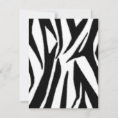 ゼブラプリント及びホットピンクファッション誕生日招待状 招待状 (裏面)