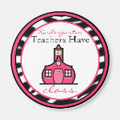 ゼブラプリント幼稚園先生磁石 マグネット (正面)