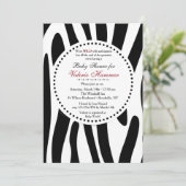 ゼブラプリント招待状 招待状 (スタンド正面)