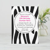 ゼブラプリント招待状 招待状 (スタンド正面)