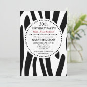 ゼブラプリント招待状 招待状 (スタンド正面)