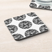ゼブラプリント水玉模様コースター コースター (左側)