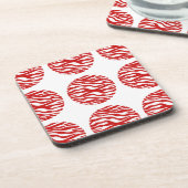 ゼブラプリント水玉模様コースター コースター (左側)