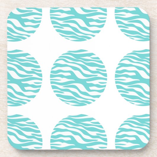ゼブラプリント水玉模様コースター コースター (正面)