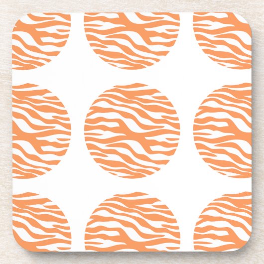 ゼブラプリント水玉模様コースター コースター (正面)