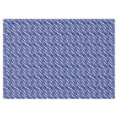 ゼブラプリント白ネイビーブルー可愛いパタモダンーン テーブルクロス (正面(横))