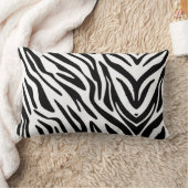 ゼブラプリント装飾用クッション ランバークッション (ブランケット)