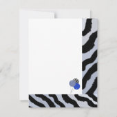 ゼブラプリント誕生日招待状 招待状 (裏面)