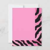 ゼブラプリント赤ちゃんシャワー招待状 招待状 (裏面)