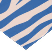 ゼブラプリント青ゼブラストライプアニマルプリント テーブルクロス (アングル)