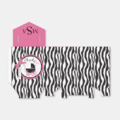 ゼブラプリント&キャリッジベビーシャワーギフトボックス フェイバーボックス (折り畳みなし)