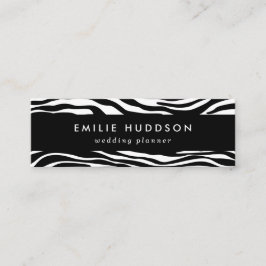 ゼブラプリント、ゼブラストライプ、白黒 スキニー名刺