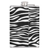 ゼブラプリント、ゼブラストライプ、白黒 フラスク (裏面)