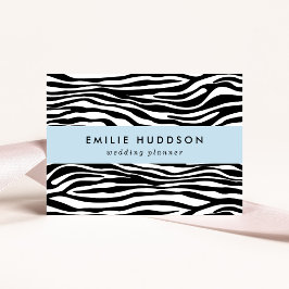 ゼブラプリント、ゼブラストライプ、白黒 名刺