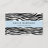 ゼブラプリント、ゼブラストライプ、白黒 名刺 (正面)