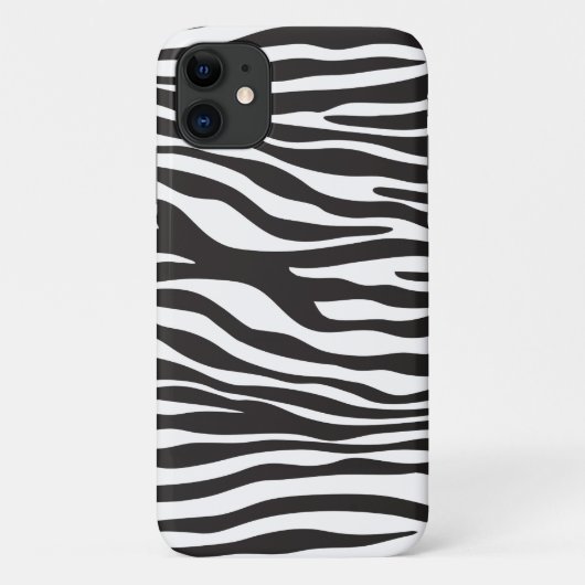 ゼブラプリント、ゼブラストライプ、白黒 Case-Mate iPhoneケース (裏面)