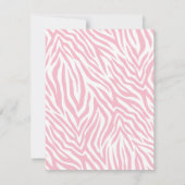 ゼブラプリント&ダイヤモンドガールまたはボーイベイビーシャワー 招待状 (裏面)