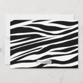 ゼブラプリント&ティール(緑がかった色)ショッピングママ 招待状 (裏面)