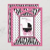 ゼブラプリント&ベビーキャリッジアドバイスカード (正面/裏面)