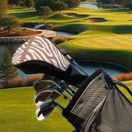 ゼブラプリント – モチャムース ゴルフヘッドカバー