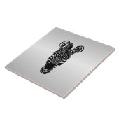 ゼブラヘッドオンシルバー タイル (側面)