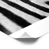 ゼブラヘッド白黒フォト光沢ポスター ポスター (コーナー)