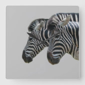 ゼブラヘッド スクエア壁時計 (正面)