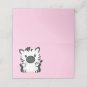 ゼブラベビーシャワーサファリピンクガール プレイスカード (外部開封)