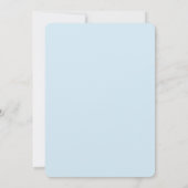 ゼブラベビーシャワーブルーボーイ招待状 招待状 (裏面)