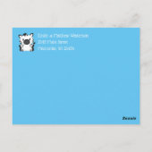 ゼブラベビーシャワーブルー ポストカード (裏面)