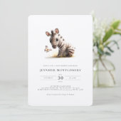 ゼブラベビーシャワー男女兼用招待状 招待状 (スタンド正面)